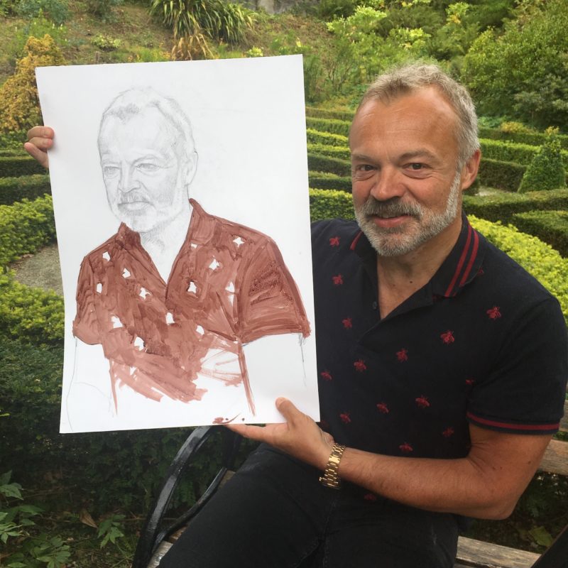 GRAHAM WITH HIS DRAWING 