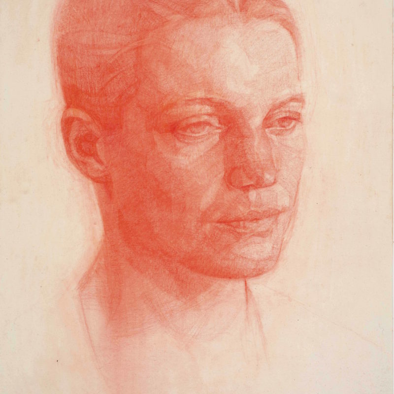 Redheadweb RED HEAD I, chalk on canvas, 105x79cm